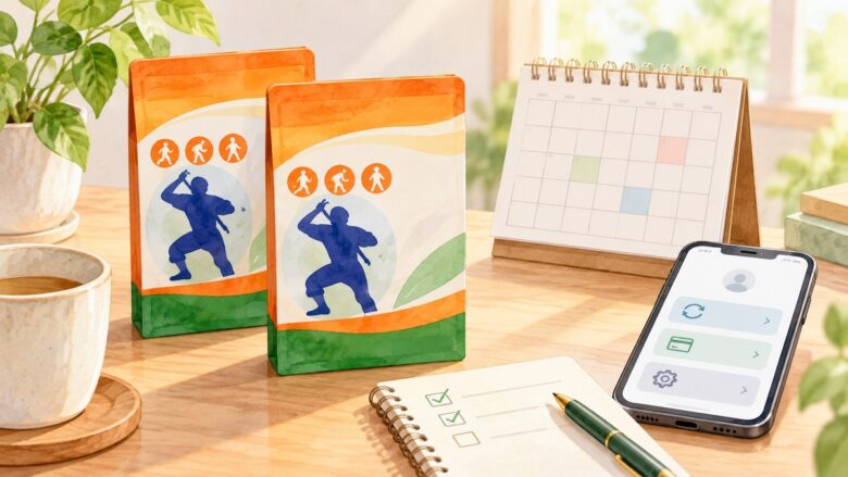 【ひざの助】定期便の解約方法を公式確認。電話案内あり、FAQ・特商法ではフォーム受付も記載の解約手続きを確認するイラスト