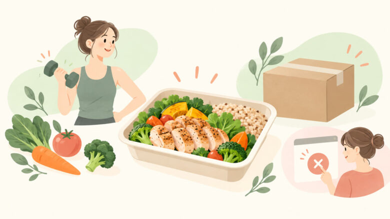 【筋肉食堂DELI】解約方法を解説!定期便の手続き期限や退会・返品の注意点も紹介の解約手続きを確認するイラスト