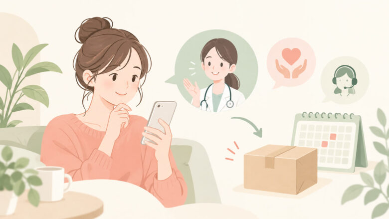 【スマルナ】定期便の解約はWeb版/アプリのマイページから。手続きは請求日の前日までに行うイラスト